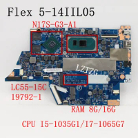 Used For Lenovo Ideapad Flex 5-14IIL05 Laptop Motherboard With CPU I5-1035G1/I7-1065G7 GPU MX330 RAM 8G/16G 100% Fully Tested