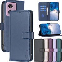 G04 G24 G34 Leather Flip Phone Case Etui For Motorola Moto G04 G24 G34 Case Capa Magnetic Wallet Book Stand Card Slot Cover