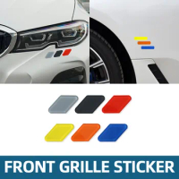 Car Front Grill Emblem Acrylic Tri-Color Badge Decoration Stickers For Volkswagen Golf Caddy Polo Tiguan Touran Passat Touareg