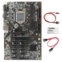 B250B BTC Mining Motherboard with Thermal Grease+Switch Cable+SATA Cable 12 PCI-E Slots LGA1151 DDR4 SATA3.0 for Bitcoin