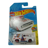 Hot Wheels Art Cars '56 Ford F-100 Queen of Hearts Putih Elegan Seri Spesial Diecast Koleksi Langka 