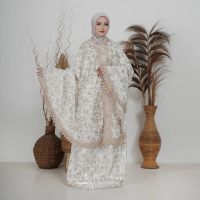 Mukena Dewasa 2 in 1 Katun Foil Aliyah Series Jumbo Adem Renda Mewah By Permana Muslim Wear - Nyaman