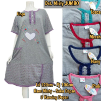 Daster Kaos Jumbo Busui, Home Dress Pendek Bigsize