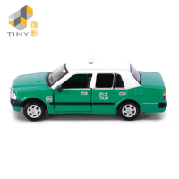 Tiny 1:64 Cro-wn Comfort Taxi NO.45 Green Alloy Simulation Model Car