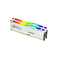 【Kingston 金士頓】FURY Beast DDR5 RGB 6000MT/s 64GB（2x32GB）記憶體 白色(KF560C36BWEAK2-64)