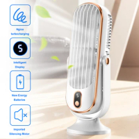 1800mAh Strong Wind Cooling USB LED Display 5 Speed Adjustment Desktop Tower Fan Arrival Home Office Use Electric Fan For Summer