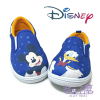 DISNEY迪士尼 童款米奇&amp;唐老鴨不對稱懶人帆布鞋 [120433] 藍 MIT台灣製造【巷子屋】