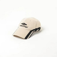 Topi BALENCIAGA 3B ICON LINE BLACK BEIGE CAP 100% ORIGINAL - OS ADJUST