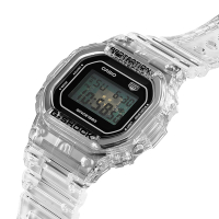 CASIO卡西歐 G-SHOCK 40週年限定 獨特透視錶面 半透明 經典方型 DW-5040RX-7_42.8mm
