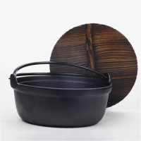 Saucepan hotpot Japanese stew Soup pot sukiyaki Casserole rice dry pots Uncoated thickened cast iron pot Cast iron pots