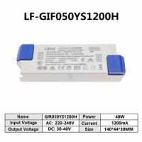 LiFud LED Driver 48W 1200mA DC 30-40V AC220-240V LF-GIF050YS1200H Transformer LED Driver Panel Power Supply for LED Luminaire