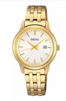Seiko Jam Tangan Wanita Seiko Classic SUR412P1 SUR412P1X1 Strap Stainless Steel Gold Color Discover 