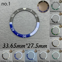 33.65mm*27.5mm Watch Bezel Plane Surface Ceramic Inserts Diver's Watch Replacement Parts Watch Accessories Watch Repair Parts
