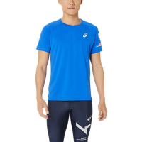 【asics 亞瑟士】AIM-TRG 男 短袖 上衣 T恤 日本版 運動 訓練 慢跑 吸濕排汗 藍(2031E248-401)