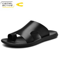 Camel Active 2019 New Men Shoes Solid Flat Bath Slippers Summer Sandals Outdoor Slippers Casual Non-Slip Flip Flops Beach Shoes