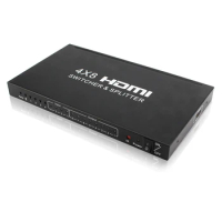 4x8 HDMI SWITCHER &amp; SPLITTER 4K HDMI Selector 10.2 Gbps 4X8 Splitter Switch Video Matrix 4 In 8 Out Hdmi Matrix