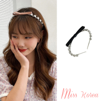 【MISS KOREA】蝴蝶結髮箍/閃耀鋯石蝴蝶結造型髮箍 髮圈(2色任選)