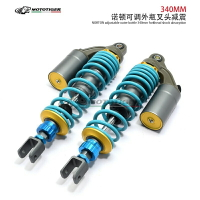 出廠價 改裝機車電動車減震器軟硬可調後避震 諾頓340mm叉頭325mm圓頭