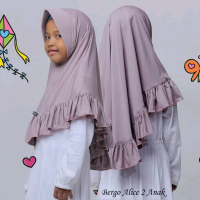 Bergo Anak Alice 2 / Hijab Instan Polos by Aghnia