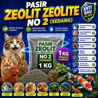PASIR ZEOLIT ZEOLITE NO 2 SEDANG 1 KG Alas Kandang Kucing Hamster Kelinci Ayam Media Tanam dan Filte