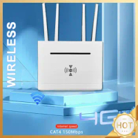 4G SIM Card Router 300Mbps Wireless Home Router 4 External Antenna 4G SIM Card WiFi Router WAN LAN