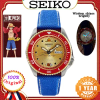 Original Seiko 5 Automatic Mechanical Watch Men Sports 10 Bar Waterproof Women Watch Week Display Calendar Cartoon Version