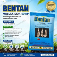 ( 100gram ) Bentan 60wp 100gr bentan biru basmi keong siput dan moluskisida lainnya di sawah, tambak