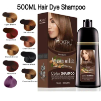Instant Coloring Shampoo 3 In 1 Natural Black Color for Men Women Hair Dye Herbal Brown Hair Dye Hair Dye Shampoo