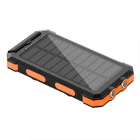 Portable Travel Solar Power Bank Dual USB Solar External Battery Charger Powerbank For All Mobile Phone