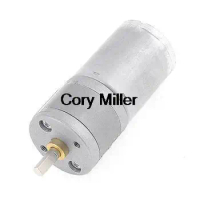 DC 12V 200 RPM 4mm Dia Shaft Magnetic Gearbox Electric Motor 25mm Dia
