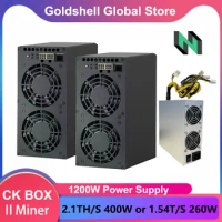New Released Goldshell CK BOX II 2.1Th/s 400W with 1200W PSU Asic Miner Nervos