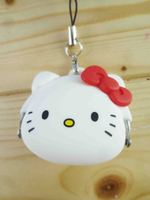 【震撼精品百貨】Hello Kitty 凱蒂貓~KITTY手機吊飾-矽膠零錢包-白色