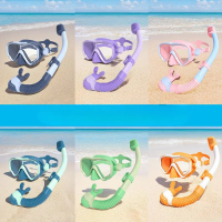 Children's Diving Goggles Set With Mask HD Anti-fog Dry Breathing Children's Swimming Goggles Snorke