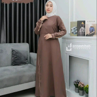 Lessy Dress Bordir Ori Annasihah//Dress Lessy Dewasa//Gamis Lessy Bordir//Gamis Bordir Dewasa
