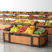 免運 可開發票 超市水果蔬菜貨架展示架便利店水果架多功能菜架堆頭貨架多層 快速出貨