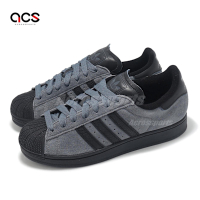 adidas 休閒鞋 Superstar II 男鞋 黑 灰 麂皮 復古 貝殼頭 愛迪達 JH7697