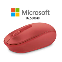 【Microsoft 微軟】無線行動滑鼠1850 - 火焰紅 (U7Z-00040)