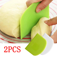 2 pcs Plastic Pastry Cutter Pizza Dough Scraper Cake Spatulas Tools Fondant White Trapezoid Bread Baker Butter Knife Dropship 2