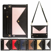 Case For Apple iPad Pro 11 inch 2018 case pencil holder Smart leather shoulder Strap wallet Bag case for iPad Pro 11" Cover