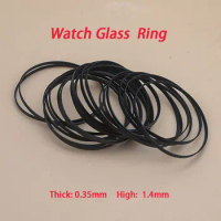 Black Gasket O-Ring Fit Seiko Tissot Citizen Watch Accessories Glass Crystal Dia 28-32mm Thickn 0.35mm Height 1.4mm Men‘s W
