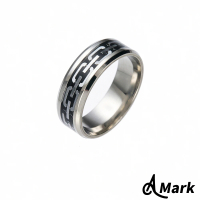 【A MARK】鈦鋼戒指 鍊條戒指/個性潮流鍊條造型設計316L鈦鋼戒指(鋼色)