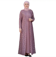 (Dijamin Realpict) Gamis Hena Busui TilLe Bordir Mutiara !! SIZE S M L XL XXL JUMBO BIGSIZE !! Maxi 