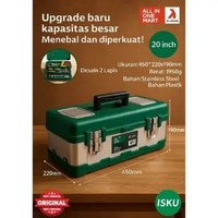 ISKU Tool box Besar Besi tahan karat box alat perkakas 20 inch 20 Inch