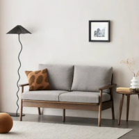 【橙家居·家具】西雅圖系列胡桃色雙人木框沙發 XYTB-G1061(售完採預購 木框沙發 沙發 實木沙發)