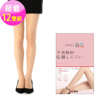 【日本福助】新Daily 滿足 不勾紗素面透膚絲襪(190-1541x12雙)
