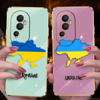 Cover Smooth E-TPU Phone Case OPPO RENO 2F 4 5 6 6Z 7 7Z 8 8T 10 PRO PLUS 4G 5G FIND X3 LITE Case Funda Ukraine Flag Pattern