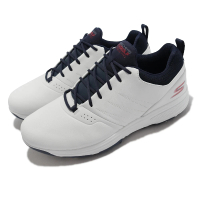 SKECHERS 高爾夫球鞋 Go Golf Torque-Pro 男鞋 防水 高回彈 瑜珈鞋墊 避震 緩衝 白 藍(214002-WNV)