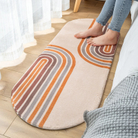【In Da House】40x120cm 北歐童趣 橢圓形地墊 起居室 客廳 床邊毯 水洗地毯 保溫保暖