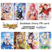Goddess Story Genshin Impact FR card Anime characters Bronzing collection Game cards Christmas Birthday gifts Children's toys