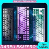 Dareu Ek87pro Mechanical Keyboard Wireless Bluetooth 3mode hot plugging RGB PBT gradient keycap E-sports game keyboard pc gift